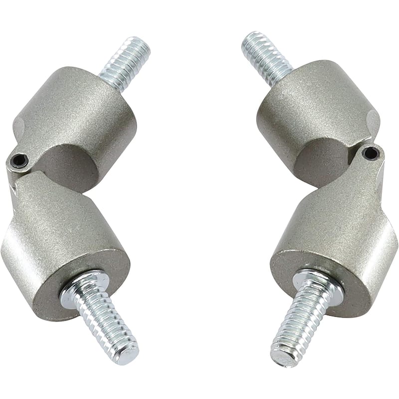 MERIVILLE Hinged Elbow Connector - Designed for Bay Window Curtain Rods or Corner Drapery Rods up to 1-inch Diameter - Pewter - For 3/4" rod
