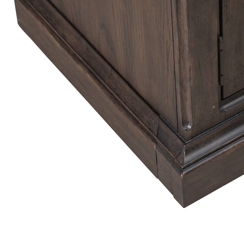 Paradise Valley Saddle Brown TV Entertainment Center with Optional Piers Shelves