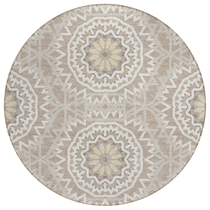 Machine Washable Indoor/ Outdoor Chantille Boho Global Rug