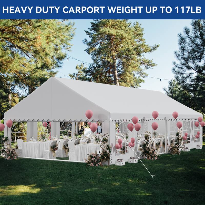 20x40Ft. Outdoor White Canopy Gazebo Party Tent Wedding Event Shelter - 20*40Ft