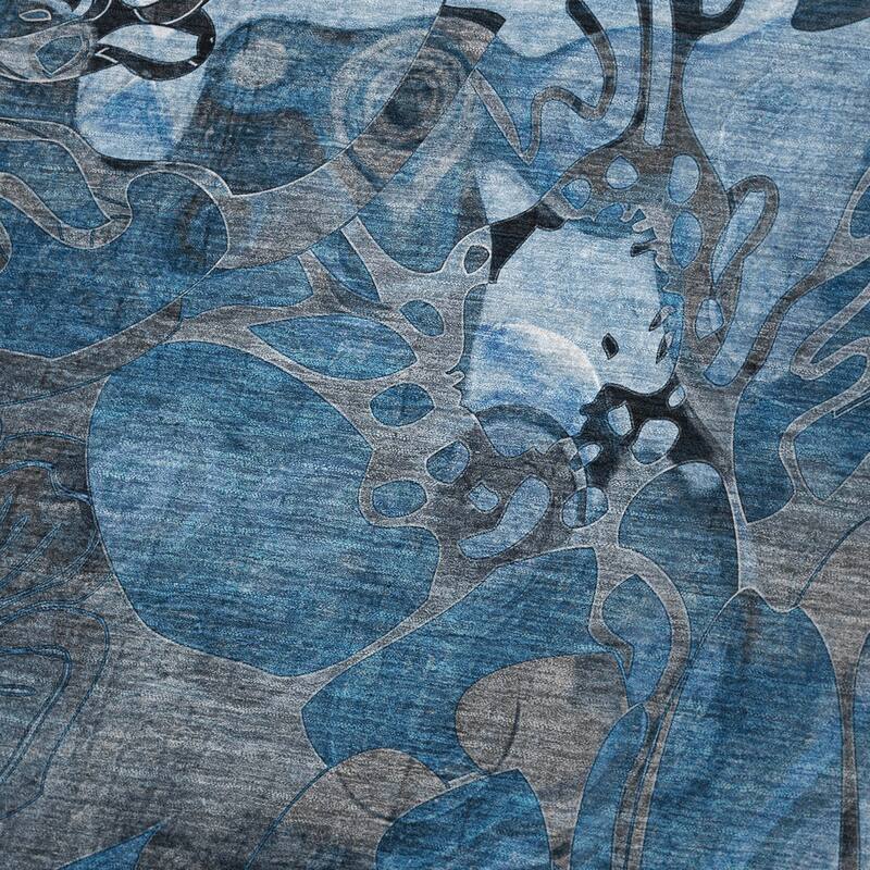 Premium Machine Washable Modern Floral Sherpa Throw Blanket
