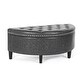 preview thumbnail 31 of 46, Adeco Half Moon Tufted Storage Ottoman Bench