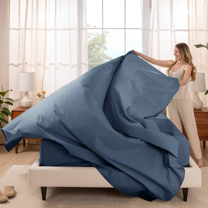 Bare Home Organic Cotton Sheet Set - Crisp Percale Weave