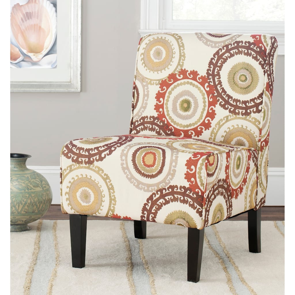 SAFAVIEH Takisha Ivory Armless Club Chair - 22.4" x 30.3" x 32.6" - 22Wx30Dx33H
