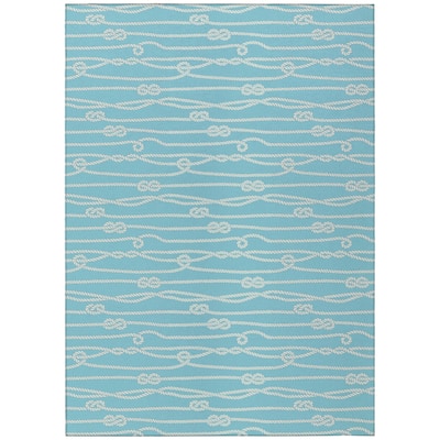Indoor/Outdoor Harpswell Ocean Rope Washable Rug