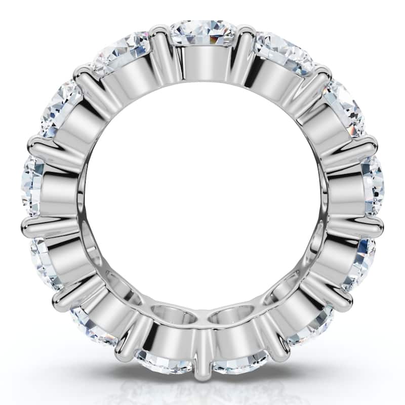 7Ct Diamond Round Cut Eternity Ring Gold Lab Grown Anniversary Band