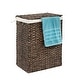 preview thumbnail 2 of 14, Seville Classics Lidded Foldable Portable Rectangular Laundry Hamper Basket with Washable Liner