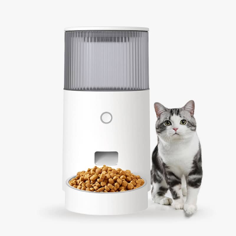 Pet Marvel Automatic Cat Feeder Automatic Cat Food Dispenser with Wifi App Control - white