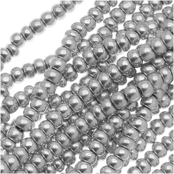 Czech Seed Beads 11/0 Silver Supra Metallic (1 Hank). Opens flyout.