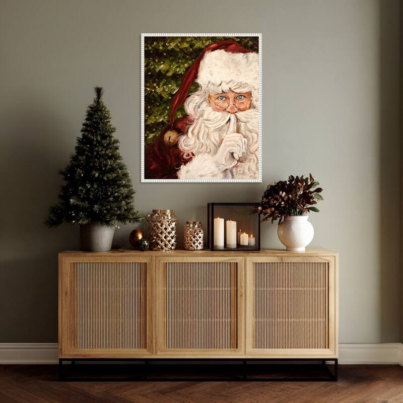 Secret Santa by Patricia Pinto Framed Canvas Wall Art Print