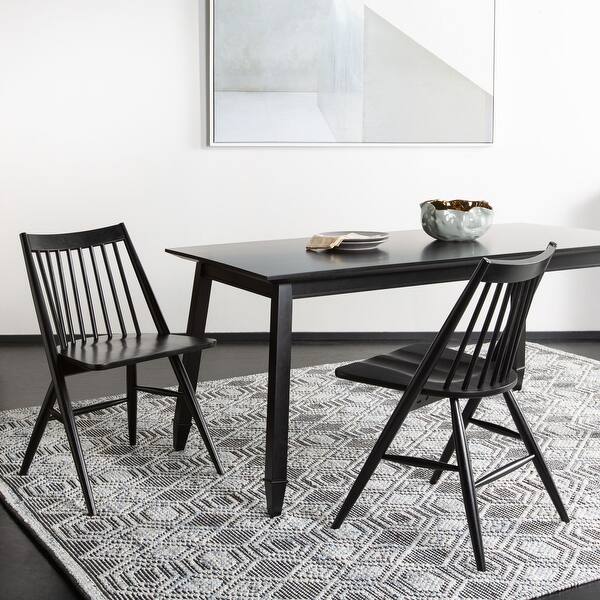Shop Safavieh Dining 19 Inch Wren Black Spindle Dining Chair Set