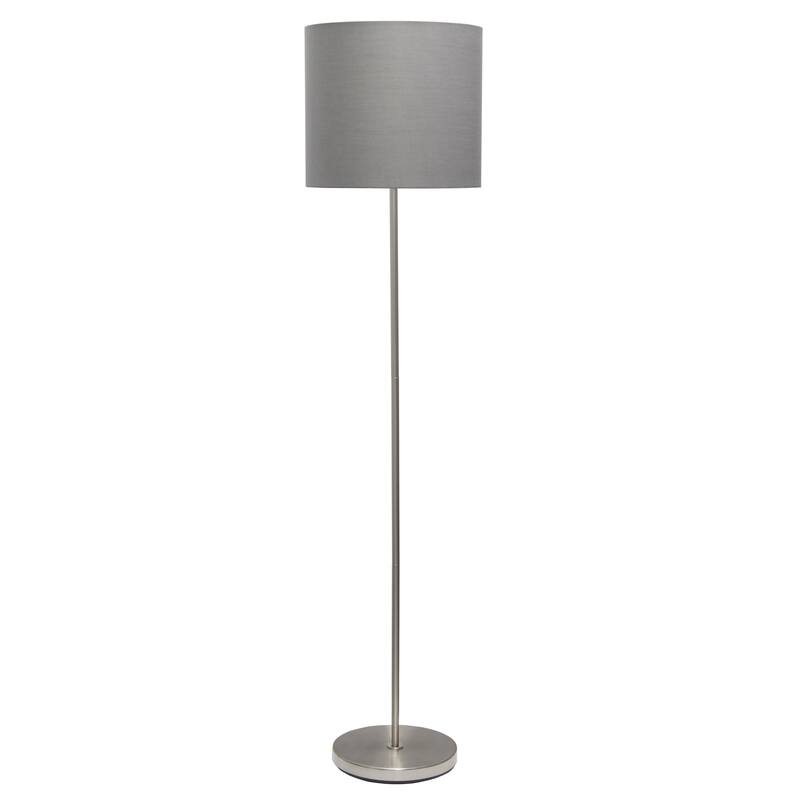 Brushed Nickel Drum Shade Floor Lamp
