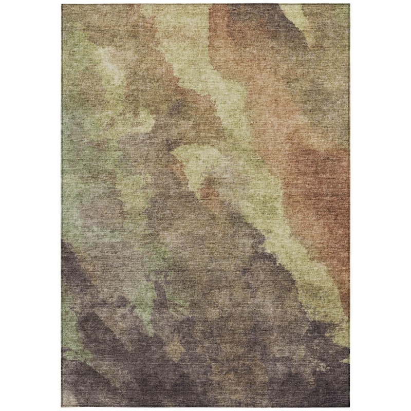 HomeRoots Abstract Transitional Rectangle Outdoor Rug
