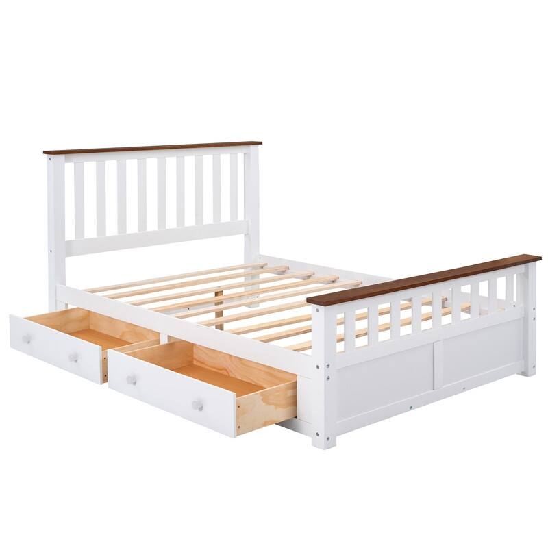 3-Pieces/1-Piece Bedroom Sets Full/Queen Size Platform Bed with Nightstand(USB Charging Ports) and 6-Drawer Storage Chest