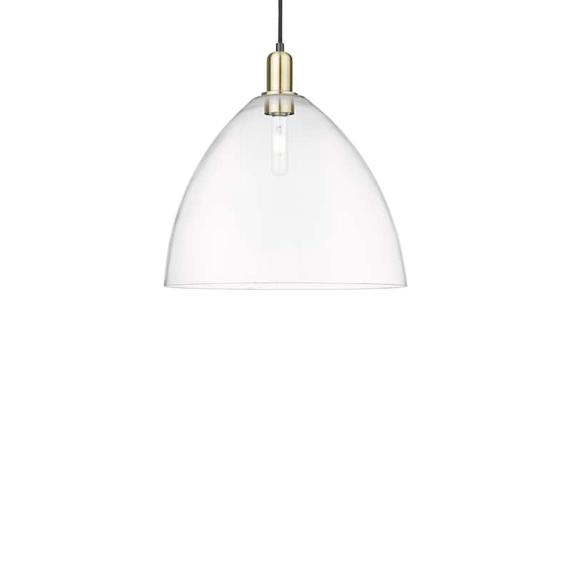 Innovations Lighting 716-1P-18-16 Bristol Pendant Bristol 16" Wide - Black Antique Brass / Clear