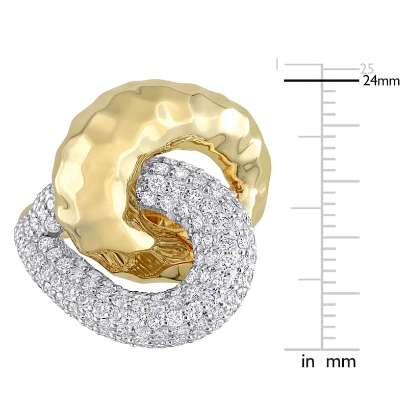 Miadora 2ct TDW Diamond Swirl Ring in 14k Yellow Gold