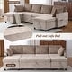 preview thumbnail 22 of 33, Multifunctional Sectional Sofa Bed with Pull-Out Sleeper, Dual Storage Chaises, USB Ports and Cup Holders for Living Room