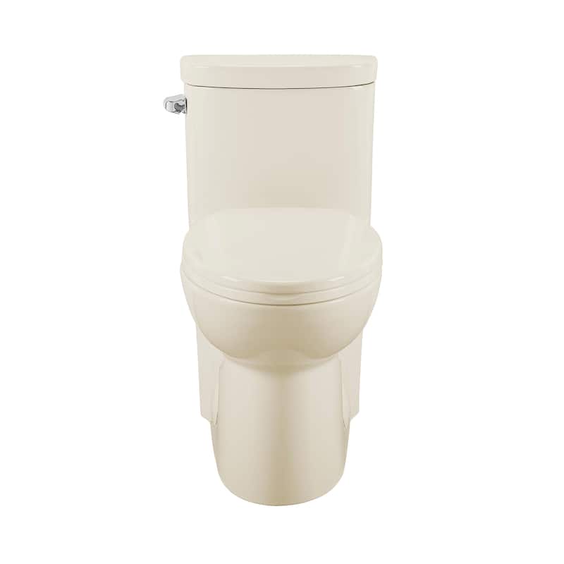 Sublime One Piece Elongated Left Side Flush Handle Toilet In Bisque 1.28 gpf