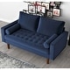 preview thumbnail 11 of 18, Luis Mid-century Modern Tufted Velvet Loveseat