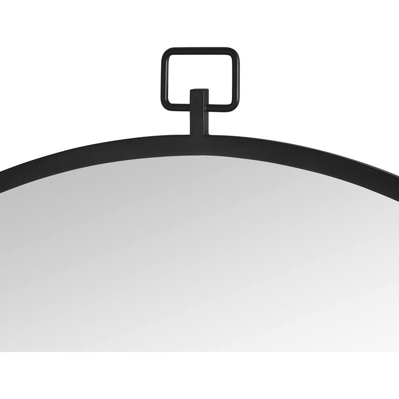 Renwil Rayden 38.5" Tall Round Wall Mirror, Black