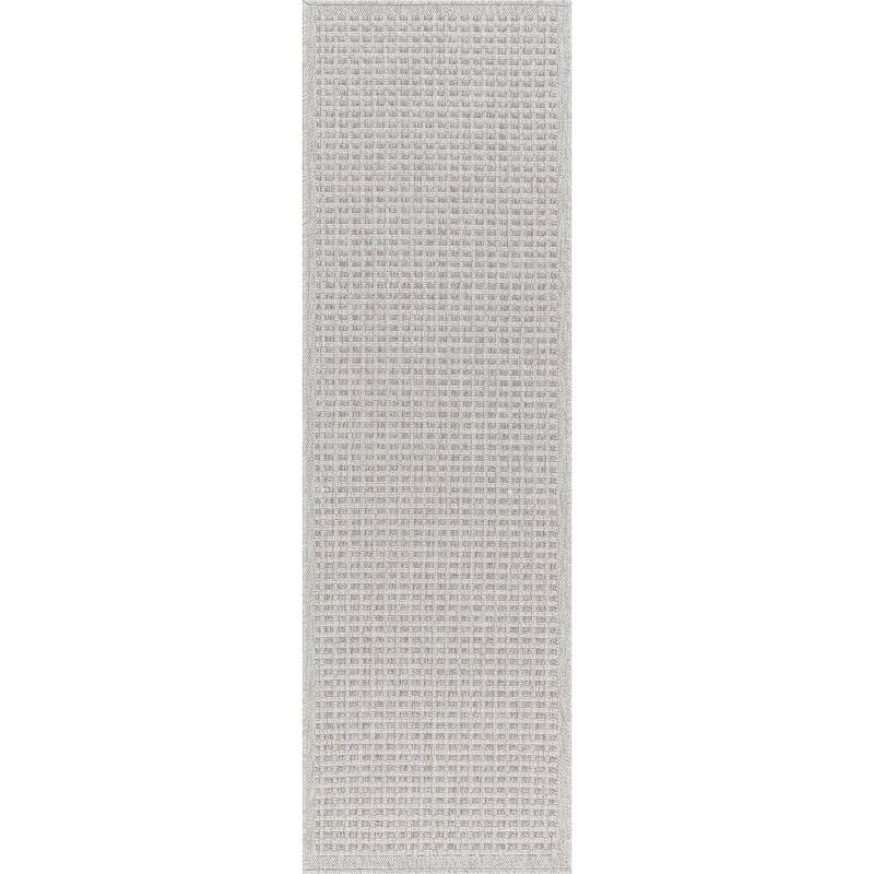 Dennis Coastal Windowpane Indoor/Outdoor Area Rug