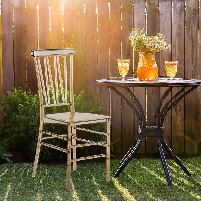 Modern Designs 2 and 4- piece Set of Stackable Transparent Chiavari Chairs for Events - N/A