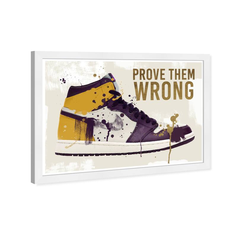 Wynwood Studio Prints Sports and Teams Great Things Sneaker Yellow and Modern & Contemporary Wall Art Canvas Print