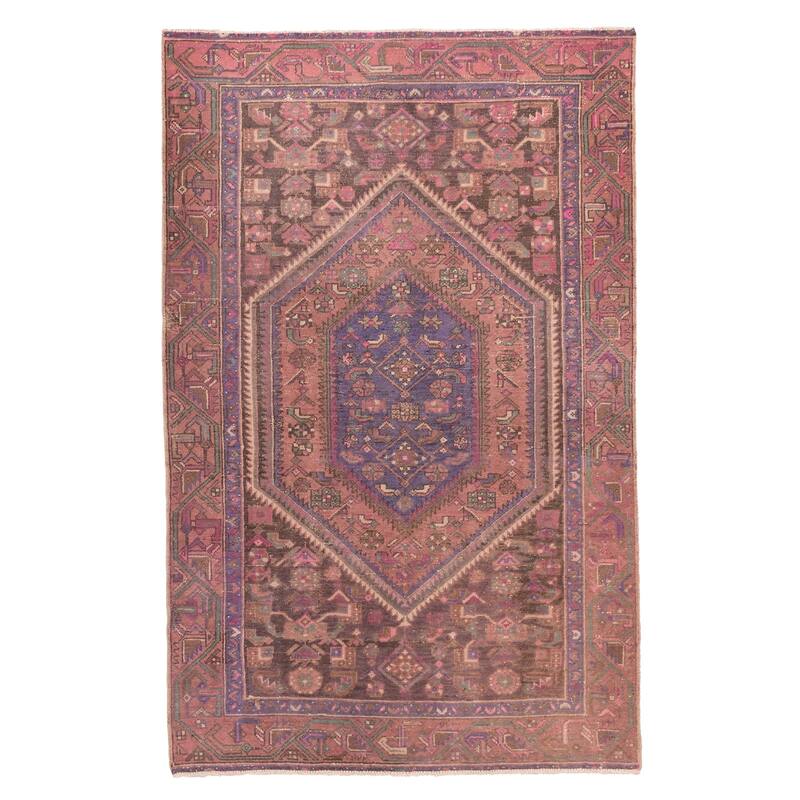 ECARPETGALLERY Hand-knotted Antalya Vintage Dark Copper Wool Rug - 4'2 x 6'4