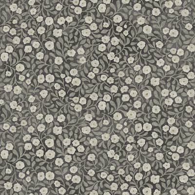 Chesapeake Poppy Trail Black Floral Wallpaper