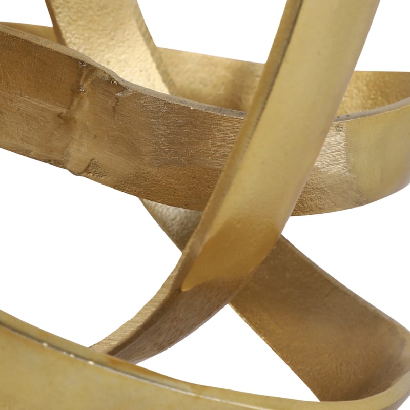 Decorative Aluminum Metal Knot Sculptural - 11"