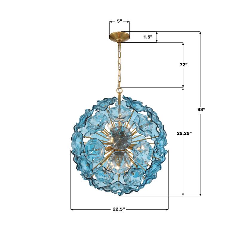 Crystorama Lighting Group ESM-4006 Esme 9 Light 23" Wide Sputnik
