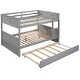 preview thumbnail 5 of 7, Modern Easy Conversion Full Over Full Bunk Bed with Twin Size Pullout Trundle Bed