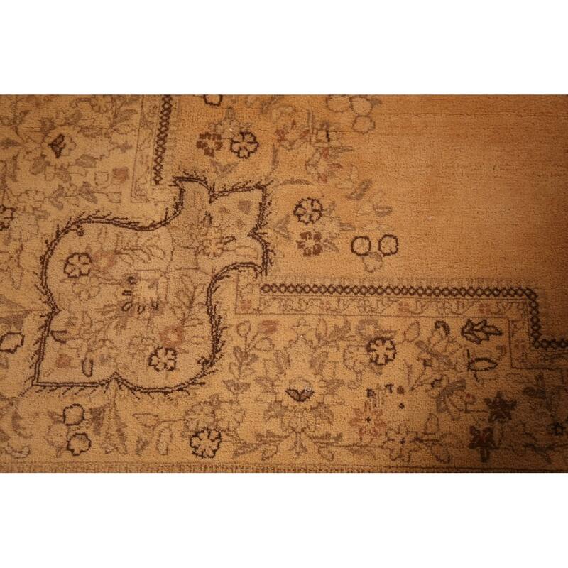 Geometric Tabatabaei Persian Vintage Area Rug Handmade Wool Carpet - 9'7"x 12'7"