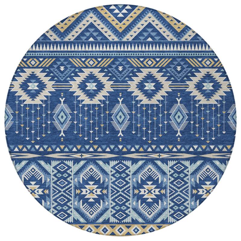 HomeRoots Aztec Transitional Rectangle Outdoor Rug