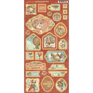 Shop Imagine Chipboard Die Cuts 6 X12 Sheet Decorative Journaling Overstock 23007665