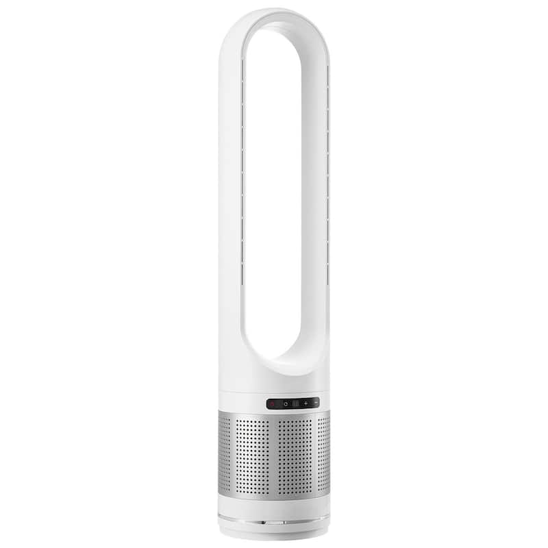 8 Speed Bladeless Oscillating Tower Fan with HEPA Filter and Low Noise for Bedroom or Living Room Use - 8.9 x 41.3 inch