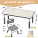 preview thumbnail 3 of 12, Kids Table and 4 Chair Set Height Adjustable Toddler Table Set