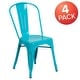 preview thumbnail 2 of 164, Metal Indoor/ Outdoor Stackable Bistro Chair (Set of 4)