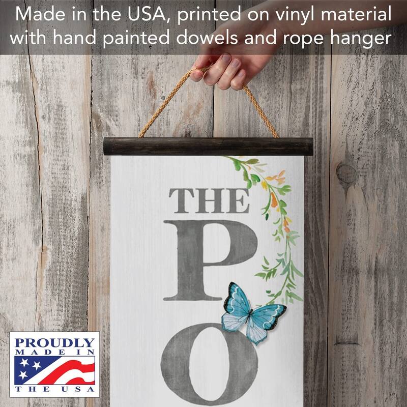 The Porch Welcome Reversible Indoor/Outdoor Vinyl Porch Sign 44.5” by 11” Manufactured in the USA Durable Easily Wipes Clean