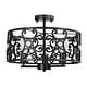 preview thumbnail 5 of 16, Theofy 18 Inch Glam-Modern Drum Shade Semi Flush Mount 3-Light