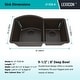 preview thumbnail 37 of 39, Lexicon Platinum Quartz 32 Inch 70/30 Double Bowl Kitchen Sink with Bottom Grids and Strainers and Disposal Flange
