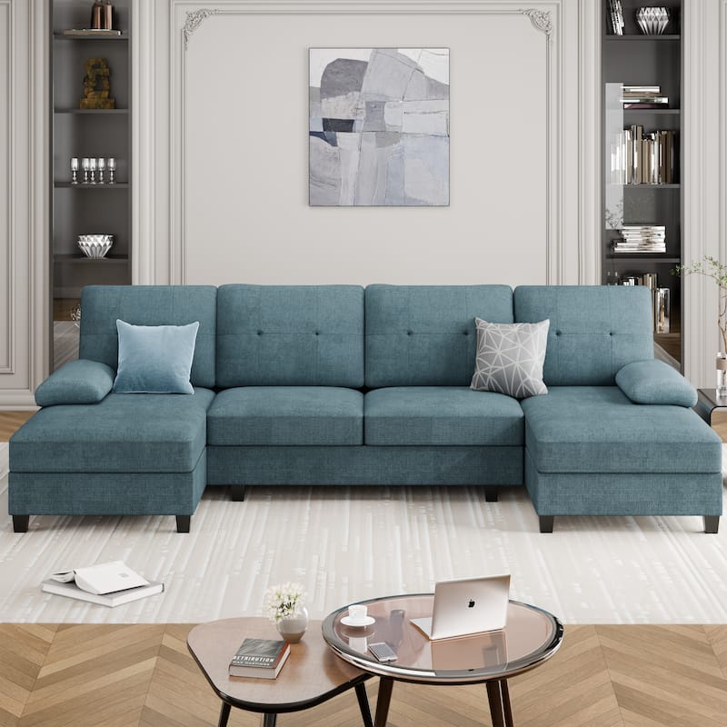 Sectional Sofa Couches for Living Room - Blue