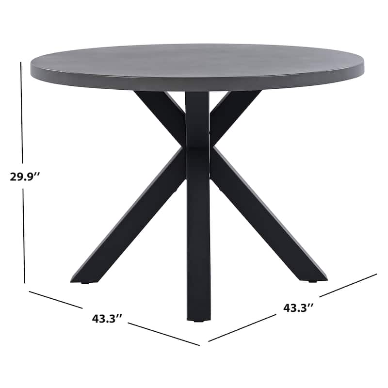 SAFAVIEH Outdoor Patio Furniture Saxon Table - 43"W x 43"D x 30"H