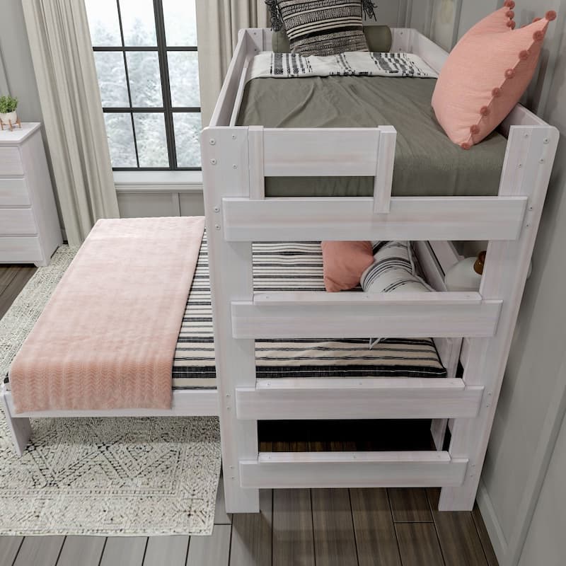 Max and Lily Farmhouse Twin over Queen L Shaped Bunk Bed