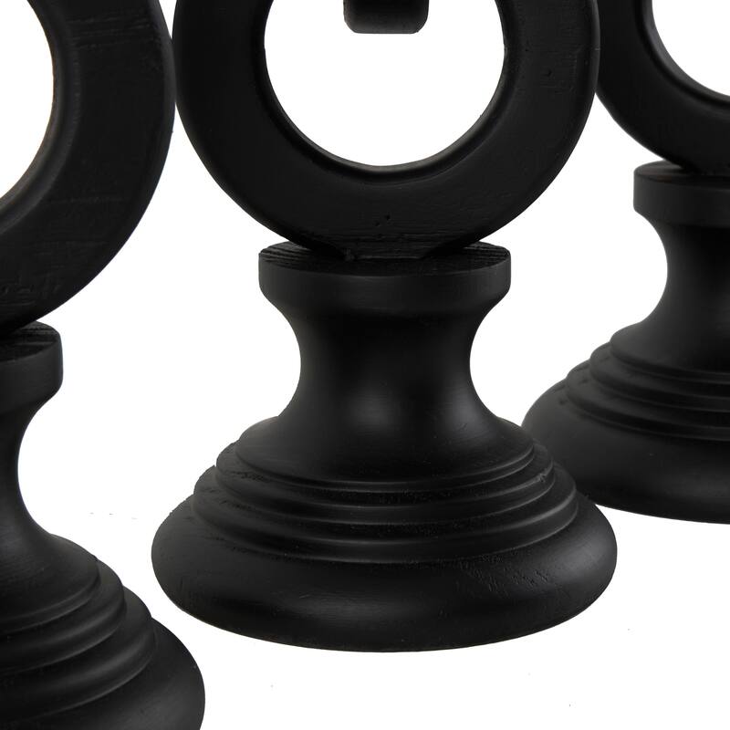 White or Black Wooden Chain Link Candle Holder (Set of 3)