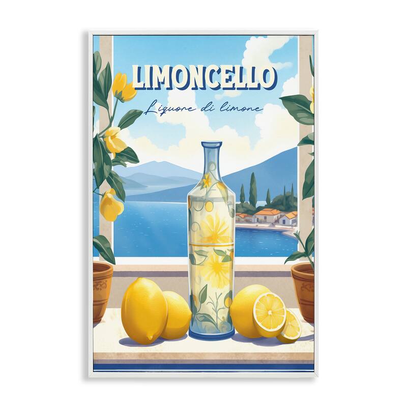 Stupell Limoncello Coastal View Framed Giclee Art Design By Andreas Magnusson - 16 x 24 - White
