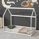 preview thumbnail 25 of 39, Kids bedroom set Twin size wood house bed with storage shelf and hanger