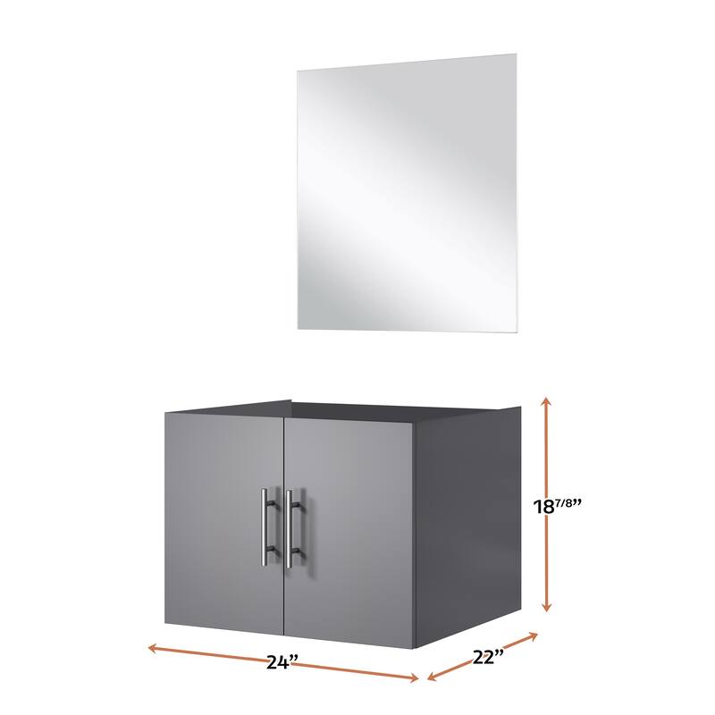 Geneva Bath Vanity No Top and Mirror
