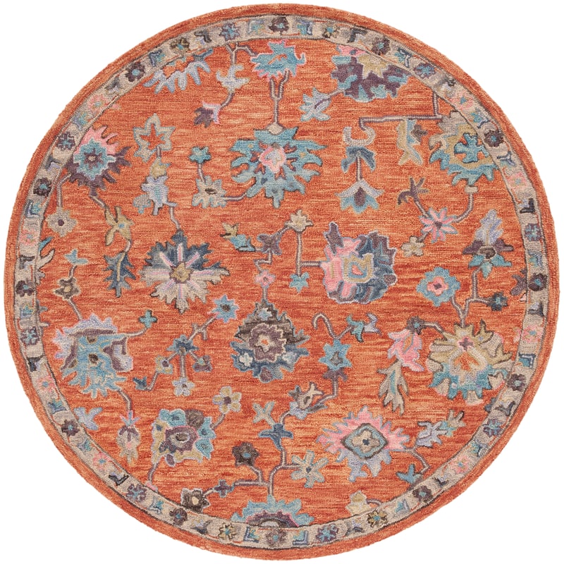 SAFAVIEH Handmade Blossom Lindy French Country Floral Wool Rug