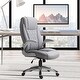 preview thumbnail 9 of 7, High Back Executive Office Chair, Faux Leather Computer Desk Chair with Lumbar Support, Ergonomic Home Office Chair - N/A